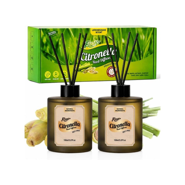 Lemongrass Reed Diffuser Set with 12 Sticks