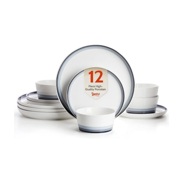 12 Piece Porcelain Dinnerware Set