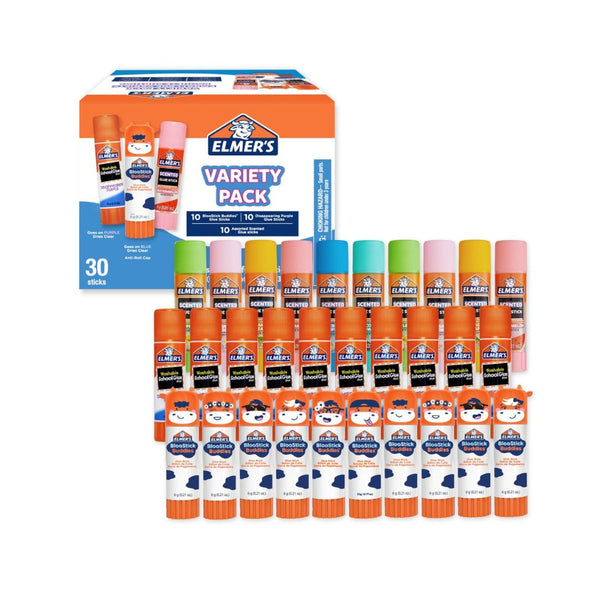 30-Count Elmer's Glue Sticks Variety Pack