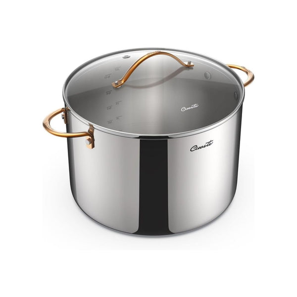 12-Qt Tri-Ply Stainless Steel Stock Pot with Lid