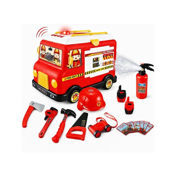Firetruck Toy with 33 Firefighter Tools