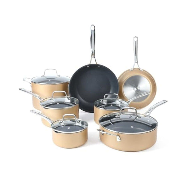 12 Piece Martha Stewart Hard Anodized Nonstick Cookware Set