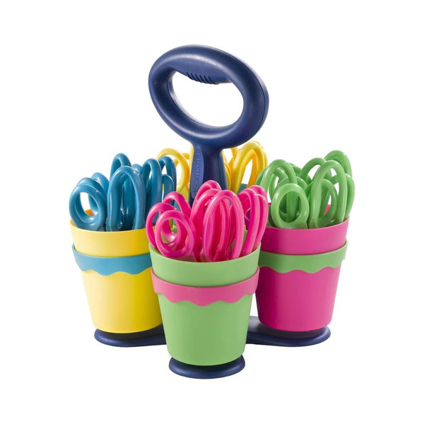 24-Pack Westcott 5-Inch Blunt Kids Scissors with Caddy