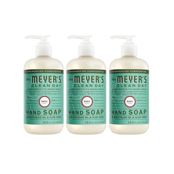 3 Bottles MRS. MEYER’S CLEAN DAY Hand Soap