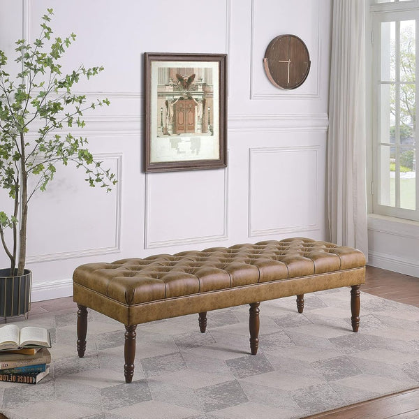 HomePop Tufted Decorative Bench