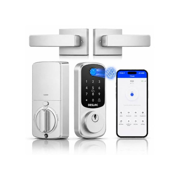 Fingerprint Smart Door Lock with Lever Handles