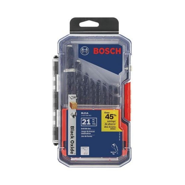21-Piece Bosch Black Oxide Drill Bit Set