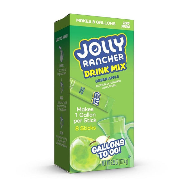 8 Packets Jolly Rancher Water Drink Mix, Green Apple