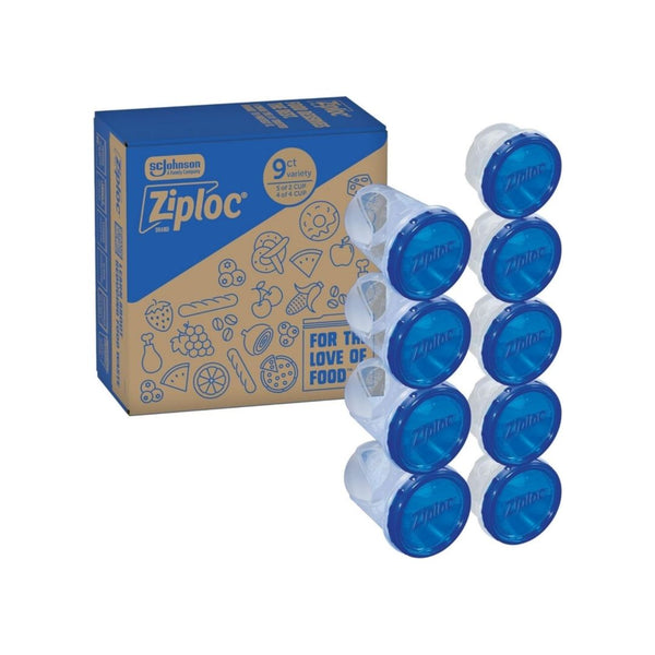 9 Count Ziploc Twist 'n Loc Food Storage Meal Prep Containers