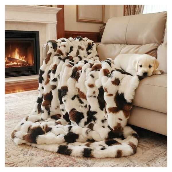 Faux Fur Baby Blanket Throw