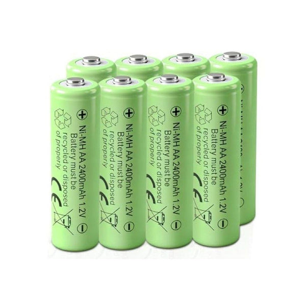 12 Pack Rechargeable AA NiMH 2400mAh Batteries