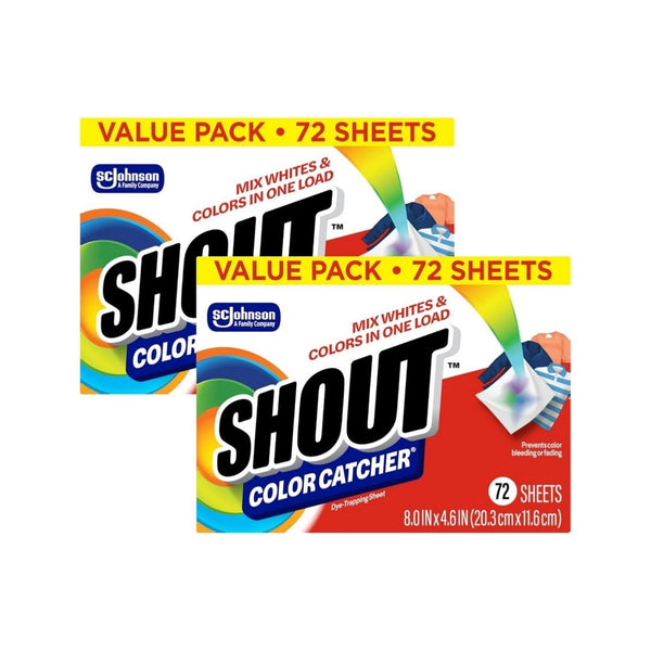 2-Pack 72-Count Shout Color Catcher Dye-Trapping Laundry Sheets