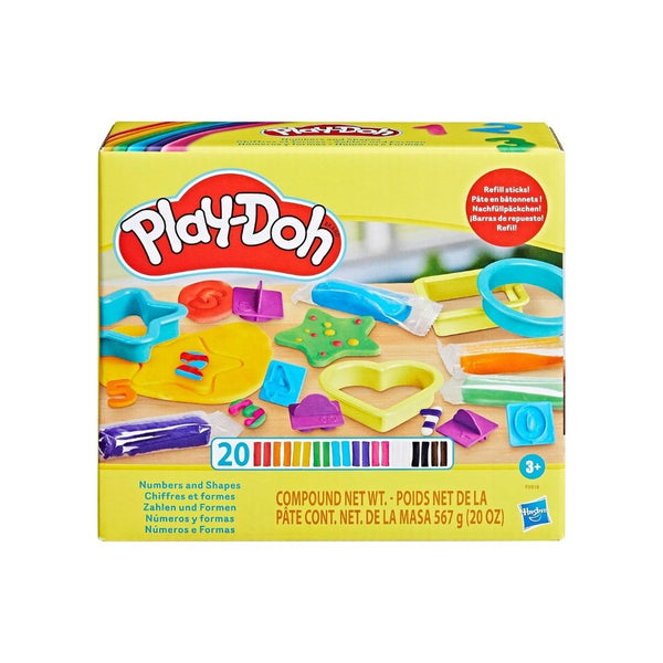 Play-Doh Numbers and Shapes Playset with 17 Tools & 20 Compound Sticks