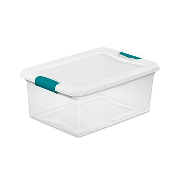 Sterilite 15 Quart Plastic Storage Box With Latches