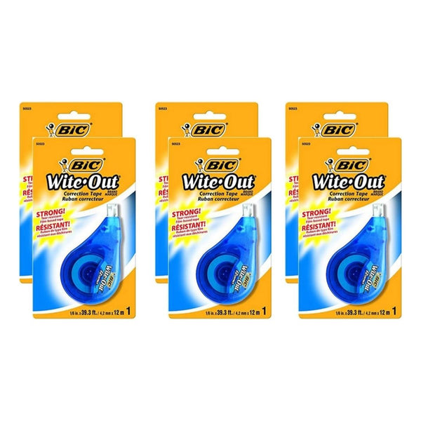 6 Wite Out EZ Correct Correction Tape