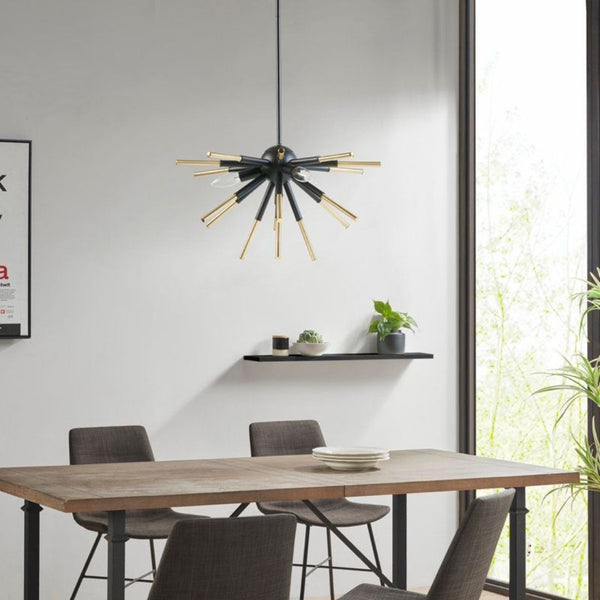 3-Light Modern Geometric Spiked Chandelier