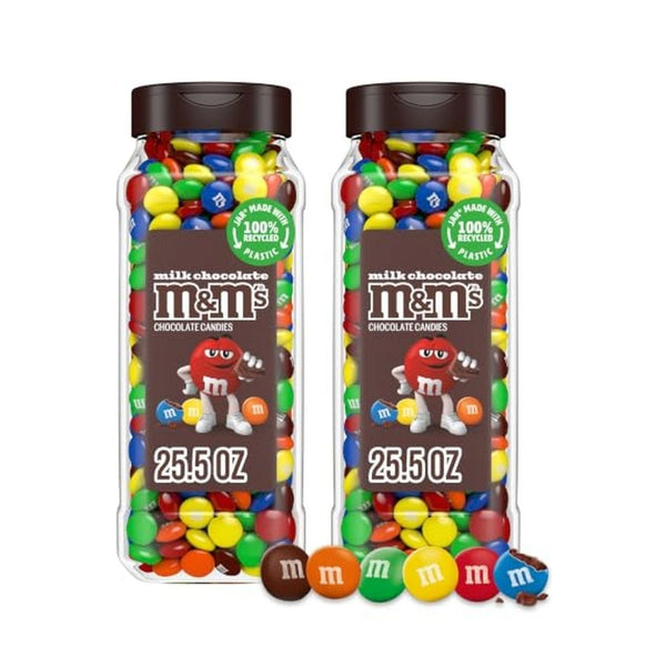 2 Pack M&M's Milk Chocolate Candy Jars (OU-D)