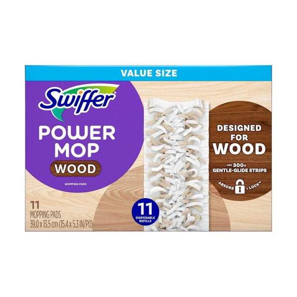 11 Count Swiffer PowerMop Wood Mopping Pad Refills