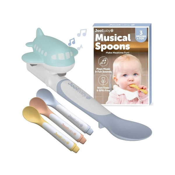 3-Pack Jool Baby Musical Spoons with Toy Plane