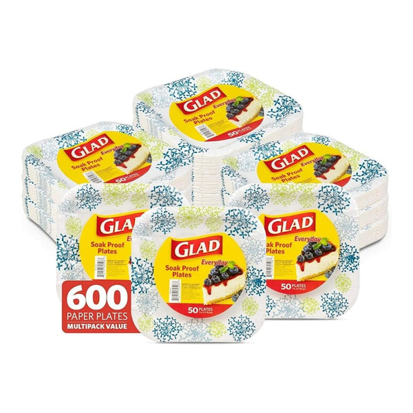 12 Packs of Glad Everyday Paper Plates
