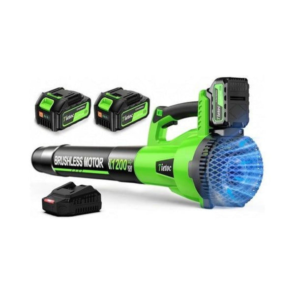 Cordless Leaf Blower With 2 Batteries & Charger