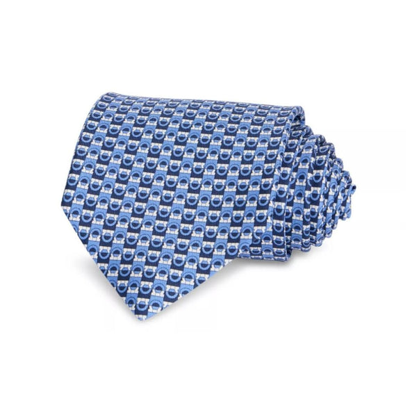 Ferragamo Silk Classic Gancini Grid Tie (3 Colors)