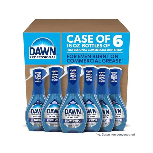 6 Pack Dawn Pro Heavy Duty Powerwash Dish Spray