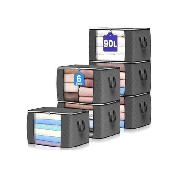 6-Pack 90L Large Storage Bags