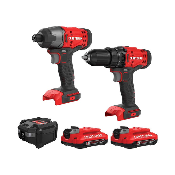 CRAFTSMAN V20 MAX Cordless Drill Driver and Impact Driver Set