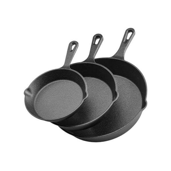 3 Piece VEVOR Cast Iron Skillets