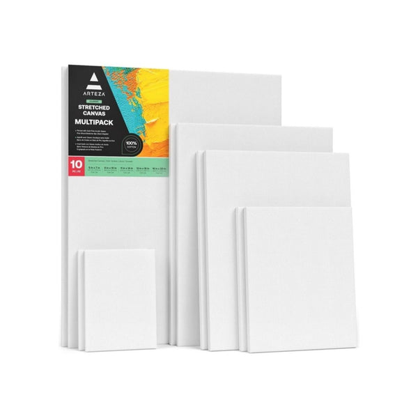 10 Multipack ARTEZA Stretched Canvases