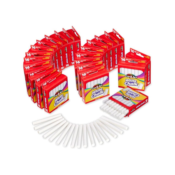 24 Packs of 16 Cra-Z-Art Chalk Sticks Bulk Pack