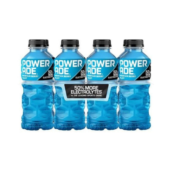 8 Bottles Powerade Mountain Berry Blast Electrolyte Sports Drink
