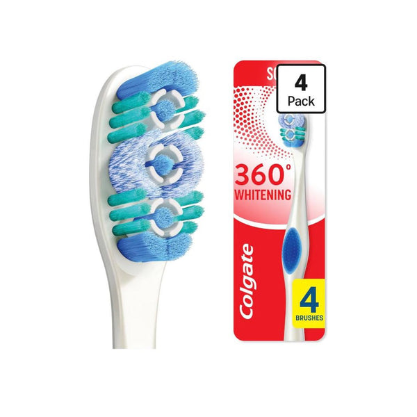 4 Colgate 360 Adult Whitening Toothbrushes