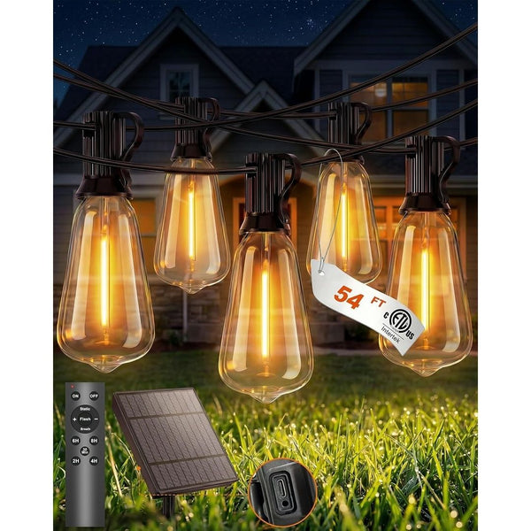 54FT Outdoor String Lights