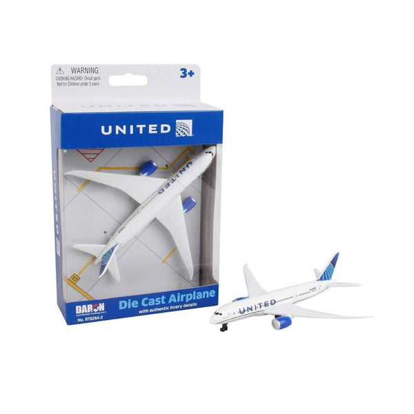 United Airlines Die-Cast Metal Model Airplane Toy with Plastic Parts