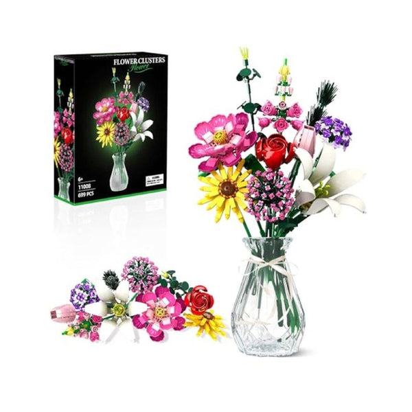 699 Piece Flower Bouquet Building Blocks Set
