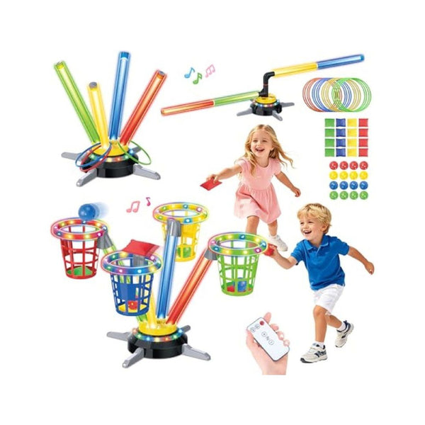 3-in-1 Carnival Musical Jumping Ring Toss Game