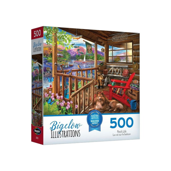 500-Pcs RoseArt Bigelow Illustrations Porch Life Jigsaw Puzzle