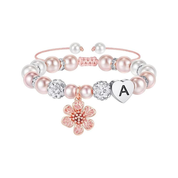 Girls Flower Charm Bracelet