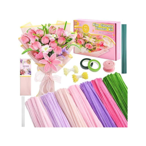 791 Pcs Pipe Cleaners Craft Flowers Kit