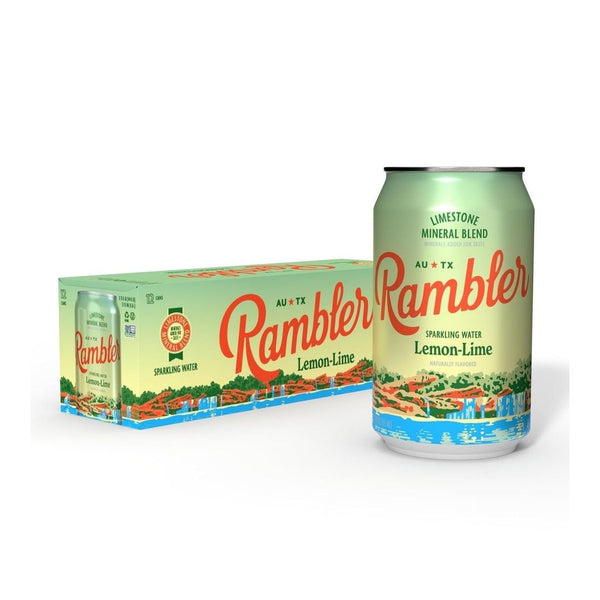 12 Cans of AUTX RAMBLER Lemon-Lime Sparkling Water