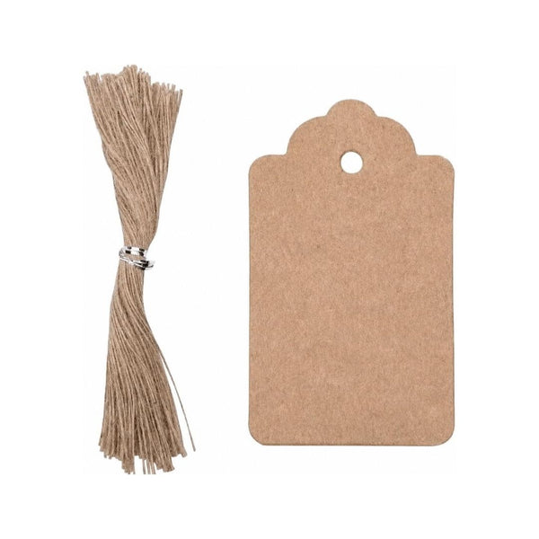 100 Pcs Kraft Paper Hang Tags