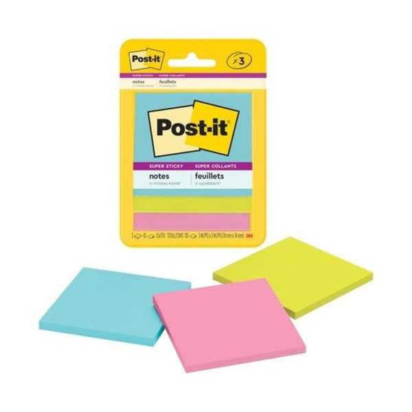 3-Pack Post-it Super Sticky Notes (3x3in)