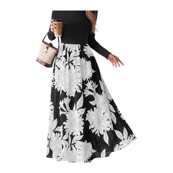 Women's Boho Floral Flowy Fall Maxi Dress (6 Colors)