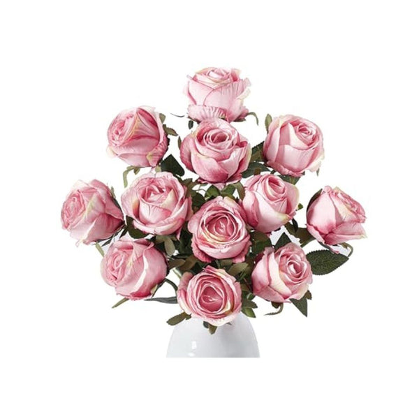 12 Pack Artificial Rose Stems Silk Flowers
