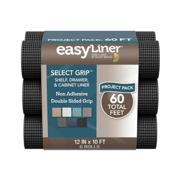 6 Rolls Duck Brand Select Grip Shelf Liner