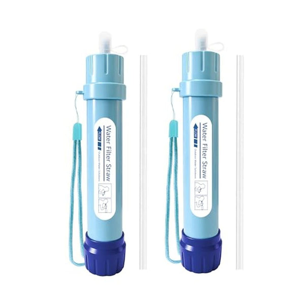 2 Pack Portable 4-Stage Personal Water Filter Straw