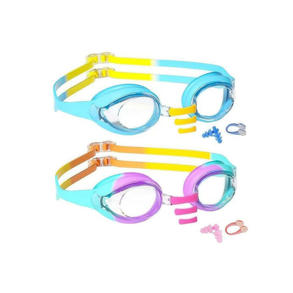 2 Pack Kids Anti-Fog UV Protection Swim Goggles