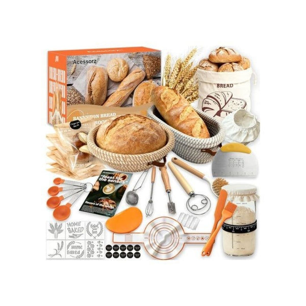 Sourdough Bread Baking Kit With 2 Proofing Baskets